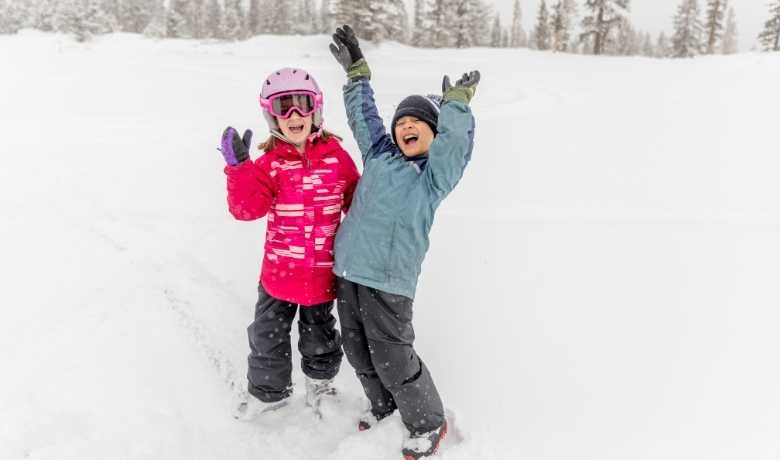 Kids Playing In The Snow