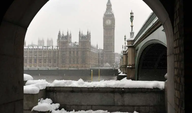 Snowfall In London - Average Temperatures Are Low